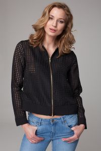 Bluza Damska Model NA107 Black/Mesh