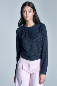 Koszula Damska Model B68 1228 Navy/Pink