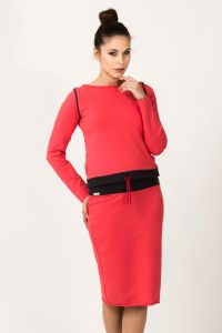 Bluza Damska Model Milena 4 Coral/Dark Grey