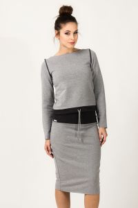 Bluza Damska Model Milena 2 Light Grey/Navy