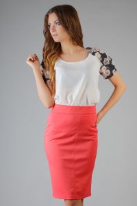 Bluzka Model Roma 4 White/Flower