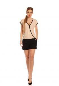 Bluzka Model Missy Beige/Black