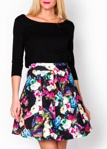 - 20% SALE Spódnica rozkloszowana kwiaty
