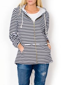 Bluza w paski zamek ściągana
