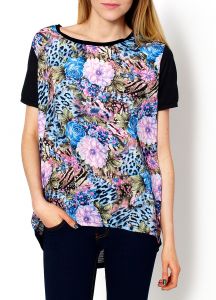 Bluza floral asymetria