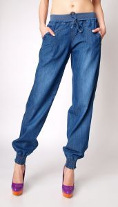Wygodne spodnie pumpy jeansy