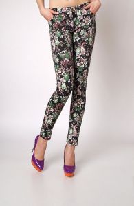 OSTATNIE SZTUKI -20% SALE Spodnie rurki kwiaty floral wiosna