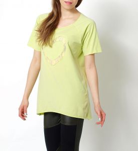 -20% SALE Luźna bluzka tunika serce koronka