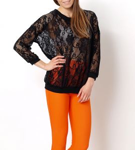 -20% SALE Lekka ażurowa bluzka kwiaty lato