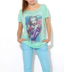 -20% SALE Bluzka nadruk print koszula