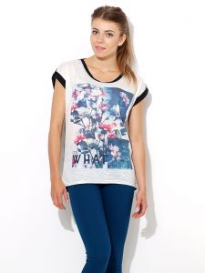 -20% SALE Bluzka kwiaty print floral pastele