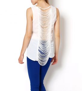 -20% SALE Dłuższy tył bluzka print szyfon