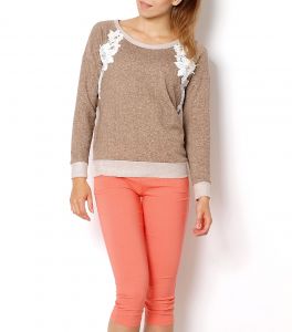 -20% SALE Sweter kwiaty