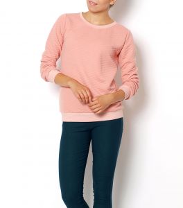 Pikowana dresowe bluza zip