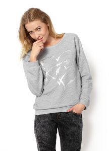 Pikowana bluza z nadrukiem